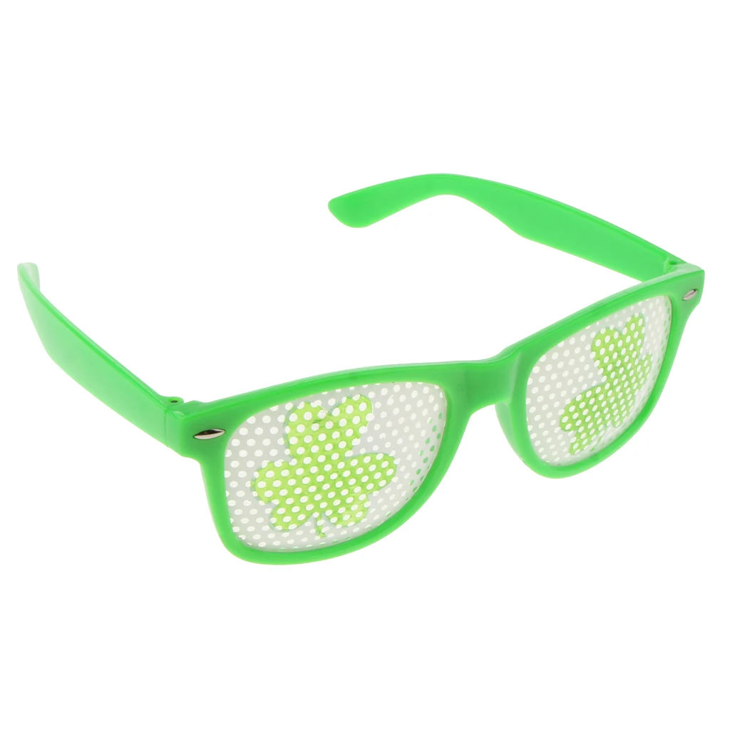 Party Ornament St patrick‘’s Day Dress Up Shamrock Leave  Irish Flag Glasses Irish Traditional Festival Decorations