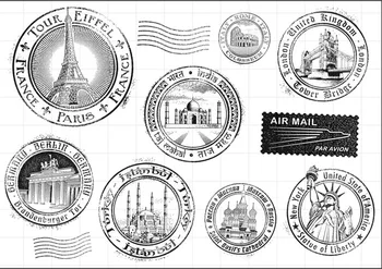 

City postmark Transparent Clear Silicone Stamp/Seal for DIY scrapbooking/photo album Decorative clear stamp