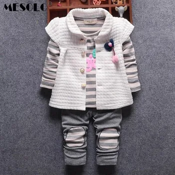 

MESOLO 8 Individual Month Baby Clothes 7 Wind Suit 9 Autumn Clothing 1-3 Reach 4 Year Woman Baby Children Autumn Twinset k1