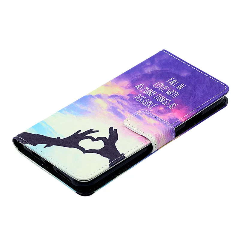 Painted Flip Leather Case for Huawei Honor 8 9 10 Lite 10i 20s 20 7C 7X 7A Pro 8C 8S 8X 8A Y5 Y6 Y7 2019 Painting Wallet Cover