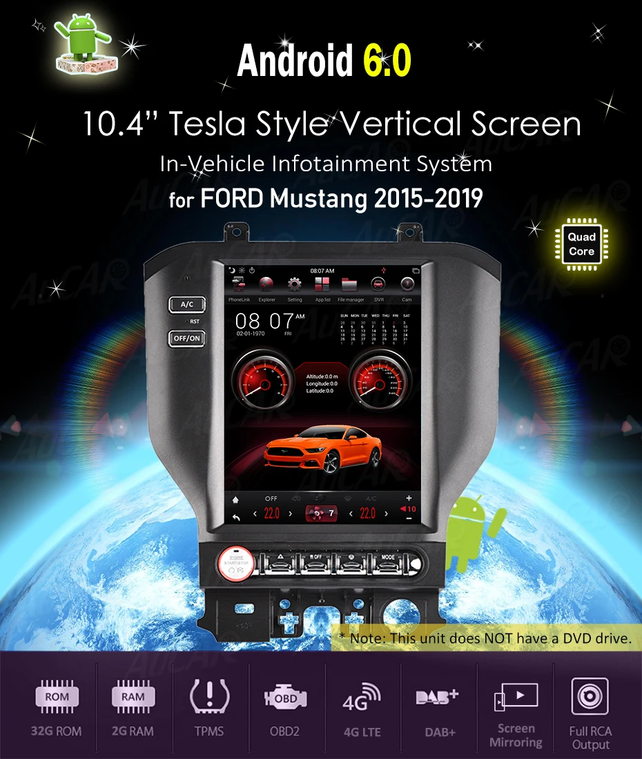 Tesla Android система автомобиля радио gps навигация для Ford Mustang Мультимедиа стерео плеер головное устройство