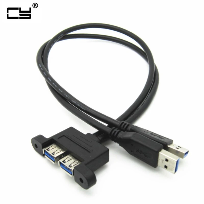 Cables Double USB 3.0 Male to Female with Screws Extension Cord USB 3.0 Male to Female Bezel Panel 30cm 50cm 100cm 150cm Cable Cable Length: 50cm, Color: Black Cables Double USB 3.0 Male to Female with Screws Extension Cord USB 3.0 Male to Female Bezel Panel 30cm 50cm 100cm 150cm Cable Cable Length: 50cm, Color: Black