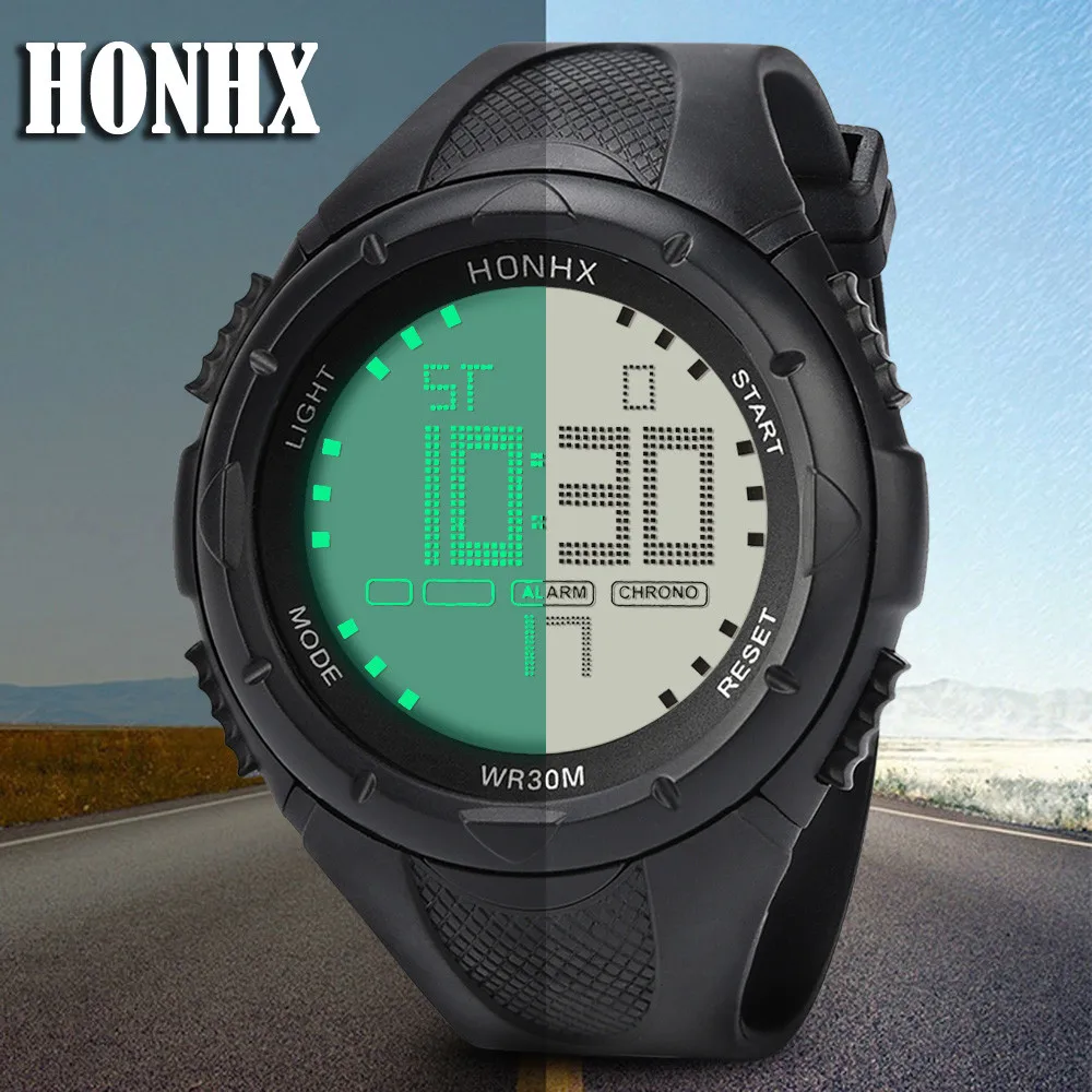 Reloj Digital Hombre Fashion Men's LED Waterproof Digital Quartz Military Luxury Sport Date Watches Military Electronics Watch