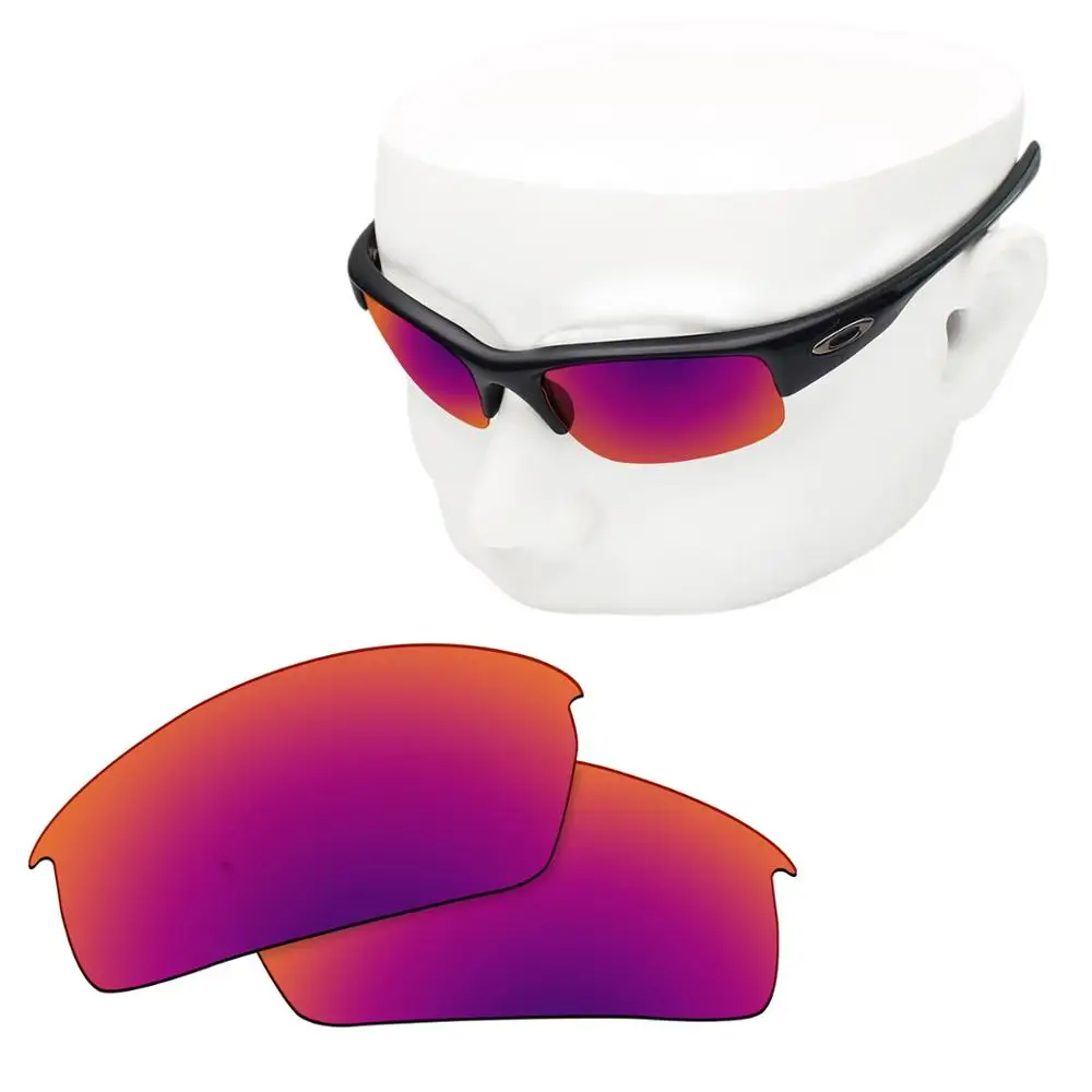 

OOWLIT Polarized Replacement Lenses of Purple Red Mirror for-Oakley Bottlecap Sunglasses