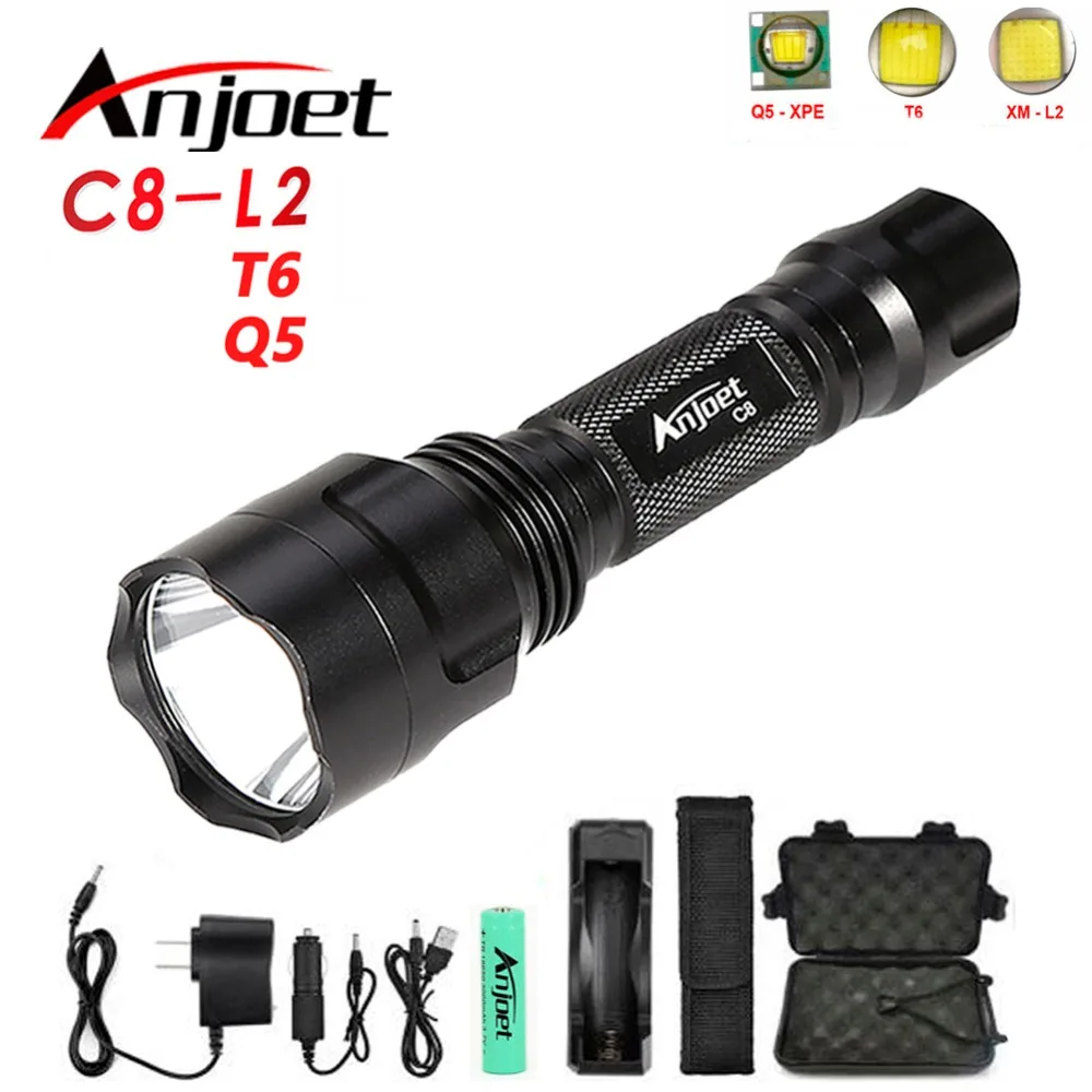 Anjoet High Quality Lantern C8 Led CREE XM L2 T6 Q5 Flashlight lanterna Torch Light Camping Flash Light lampe torch Use 18650
Anjoet High Quality Lantern C8 Led CREE XM L2 T6 Q5 Flashlight lanterna Torch Light Camping Flash Light lampe torch Use 18650