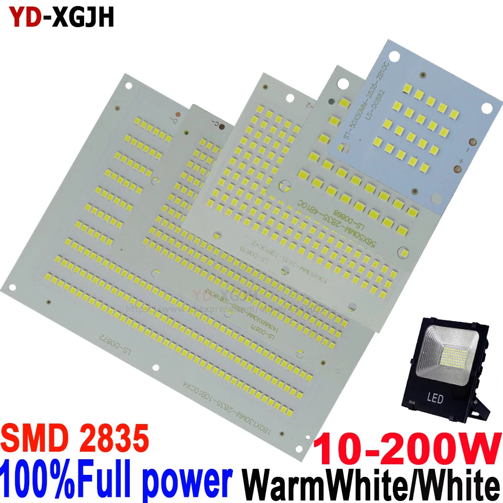400 watt led flood light 5PCS/Lot 10W 20W 30W 50W 100W 150W 200W 100% Full power new production SMD 2835 Led PCB board for lighting source led floodlight color changing flood lights
