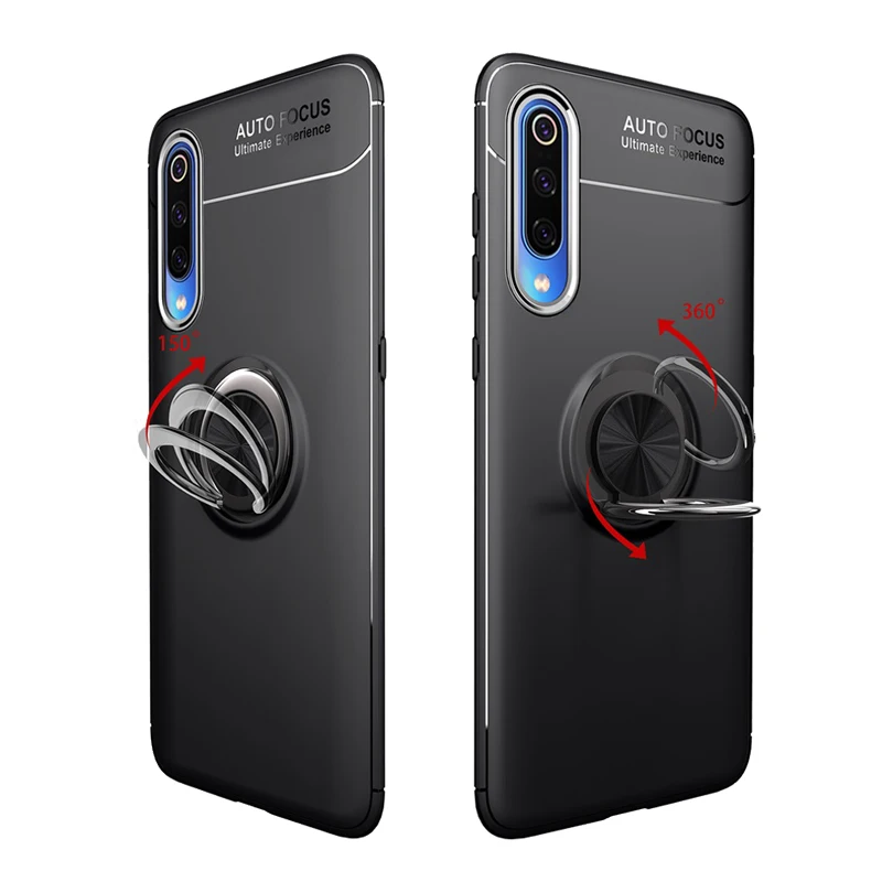 Матовый мягкий чехол для Xiaomi Mi 9 SE автомобильный держатель поворотное кольцо на