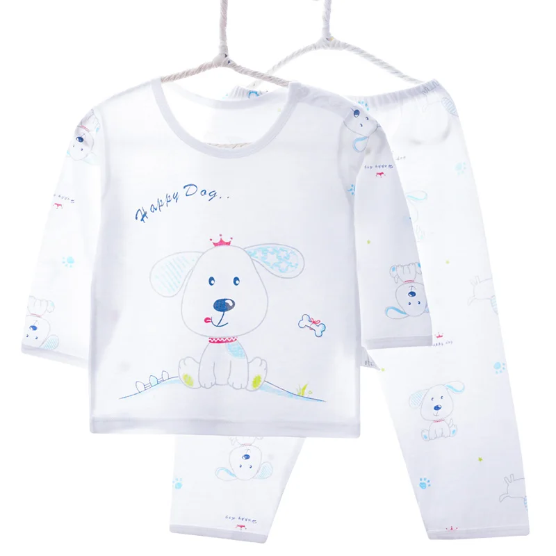 

2020 Pajamas Children Boys Girls Bamboo Fiber Cool Thin Long Sleeve Baby Sleepwear Kids 2 3 4 5 6 7 8 9 10 Year Pyjamas Kids