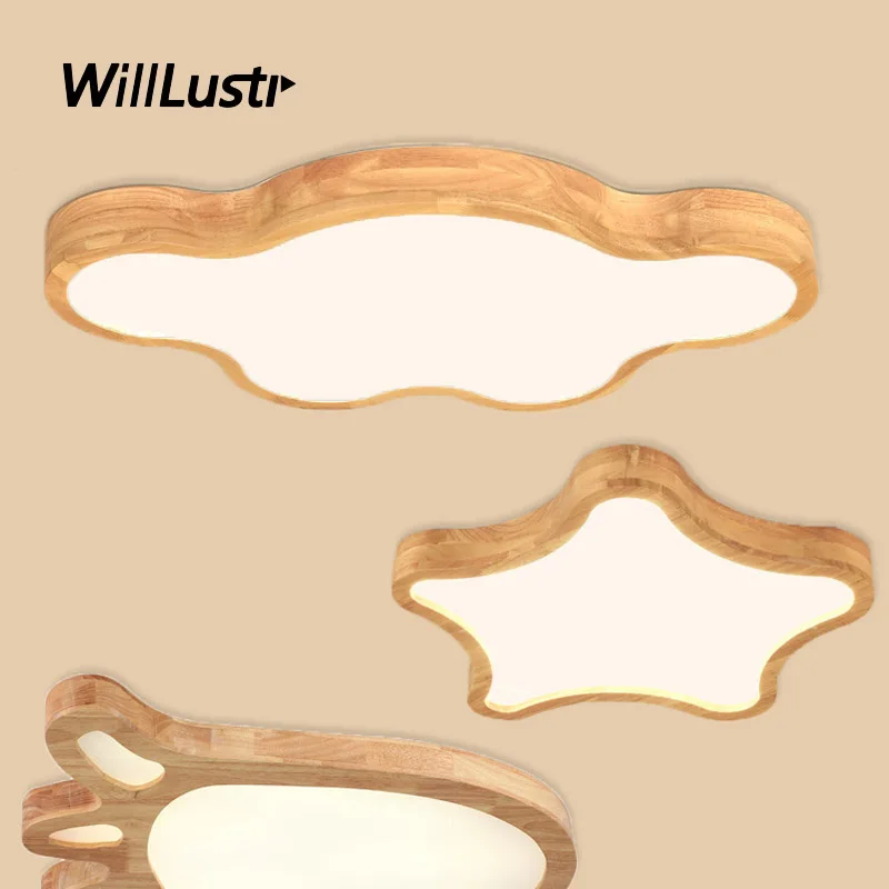 Minimalistic Wood Ceiling Lamp Cloud Foot Star Modern LED Light Hotel Restaurant Kindergarten Nursery Baby Room Wooden Lighting Minimalistic Wood Ceiling Lamp Cloud Foot Star Modern LED Light Hotel Restaurant Kindergarten Nursery Baby Room Wooden Lighting
