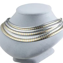 Новое модное ожерелье из нержавеющей стали для Для женщин золото/серебро Цвет Воротник Колье Цепочки и ожерелья заявление ювелирные изделия аксессуары 4/6/8 мм