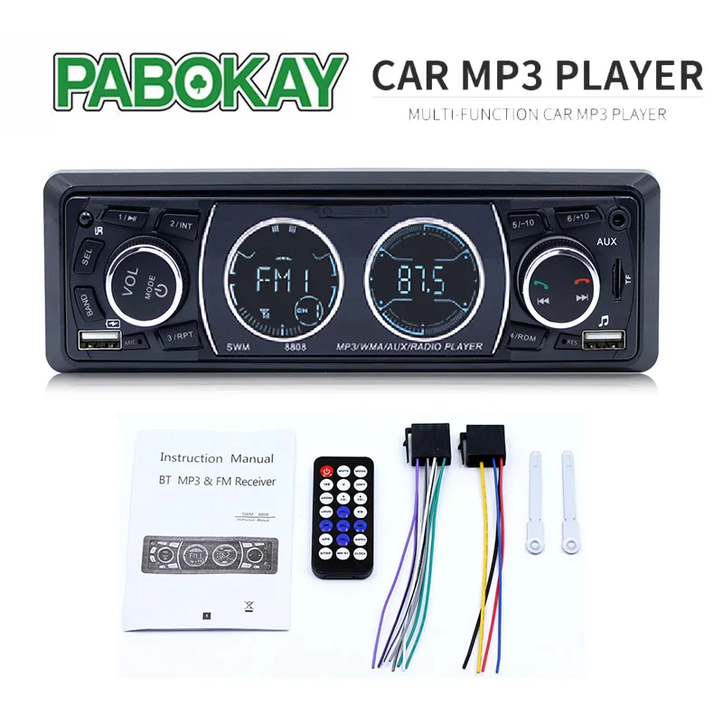 Skup 8808 1 Din radia samochodowe 4 Cal Stereo MP3 odtwarzacz muzyki wsparcie Bluetooth podwójny USB TF AUX FM AM połączenia w trybie głośnomówiącym