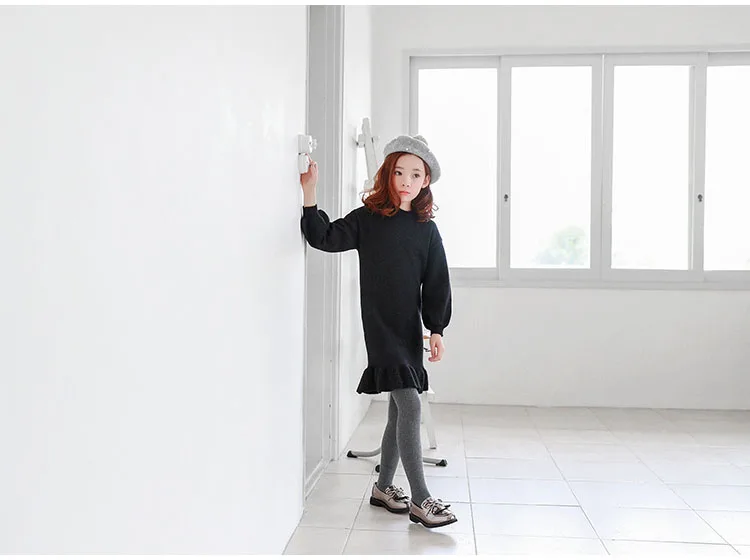 knitting sweater dresses for girls 11 10 years ruffles long sleeve little big girls princess dresses kids teenagers clothing  5 6 7 8 9 10 11 12 13 14 15 16 years little teenage big girls  children dress girls princess dress girls dress kids (16)