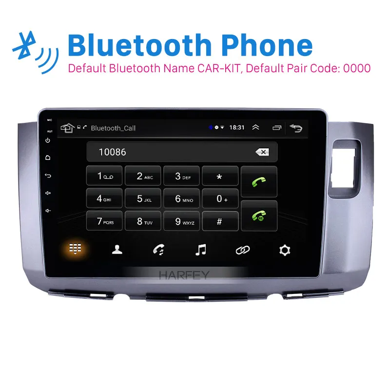 Clearance Harfey 10.1 inch Android 8.1 Auto Stereo Car GPS Radio for Perodua Alza 2010 with Bluetooth WIFI AUX support Carplay SWC TPMS 1