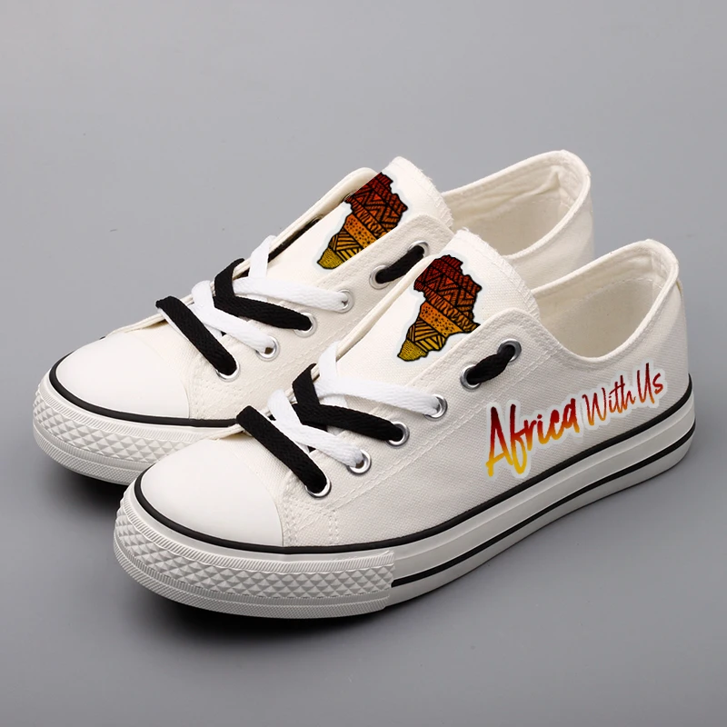 

Retro African Style Print Canvas Shoes Men Boys Espadrilles Graffiti Design Africa Map Printing Adult Casual Walk Shoes Zapatos