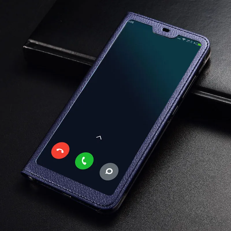 for Xiaomi Mi 8 lite Case Full View Window PU Leather Flip Cover Funda Case for Xiaomi Mi8 protective case Mi 8 SE Phone Cases  03