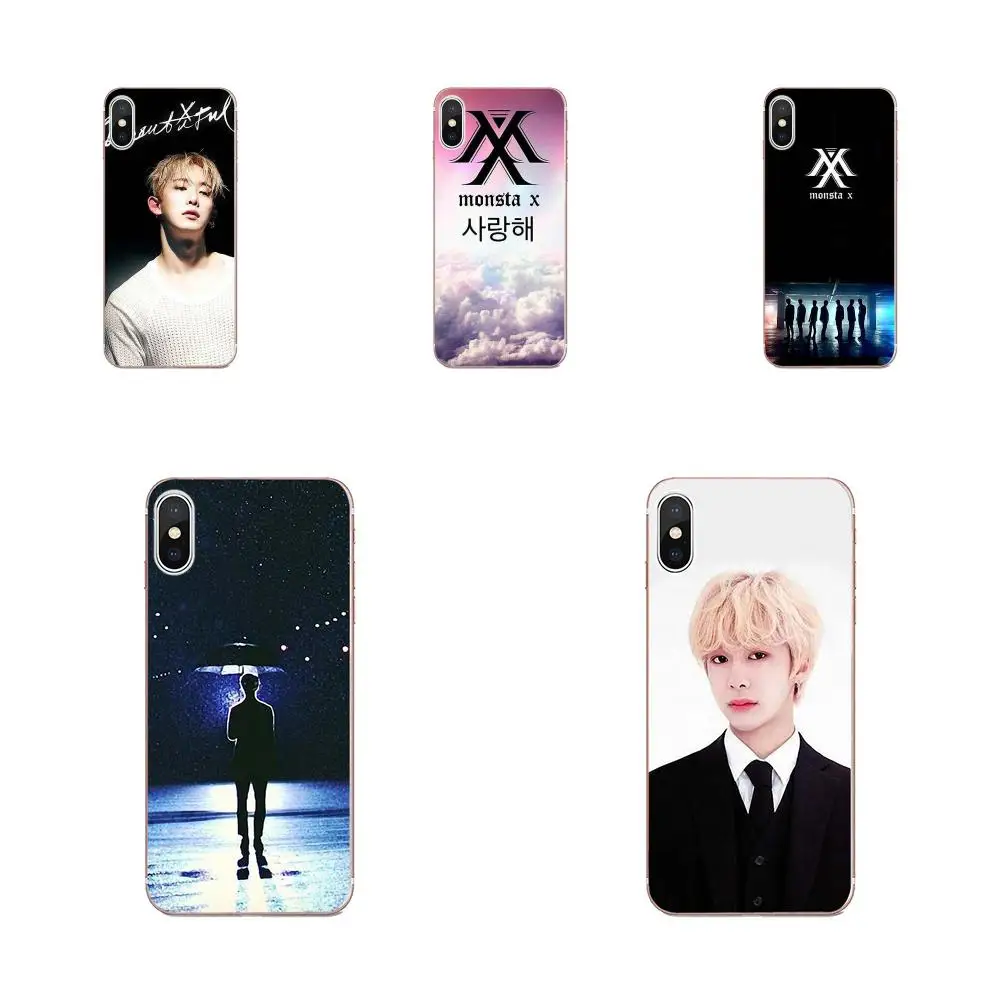 

Monsta X Kpop Boy For LG G4 G5 G6 K4 K7 K8 K10 2017 V10 V20 V30 Stylus Nexus 5 5X G2 G3 mini spirit Soft TPU Capa Cover