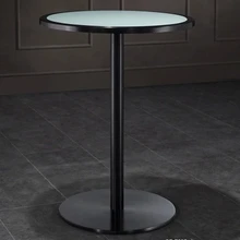 Гостиная с высокой ногой небольшой барный стол из закаленного стекла барный стол модный бытовой стол для кофе