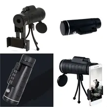 40X60 Монокуляр телескоп HD Мини Монокуляр Открытый Охота Кемпинг прицелы с компасом телефон клип штатив