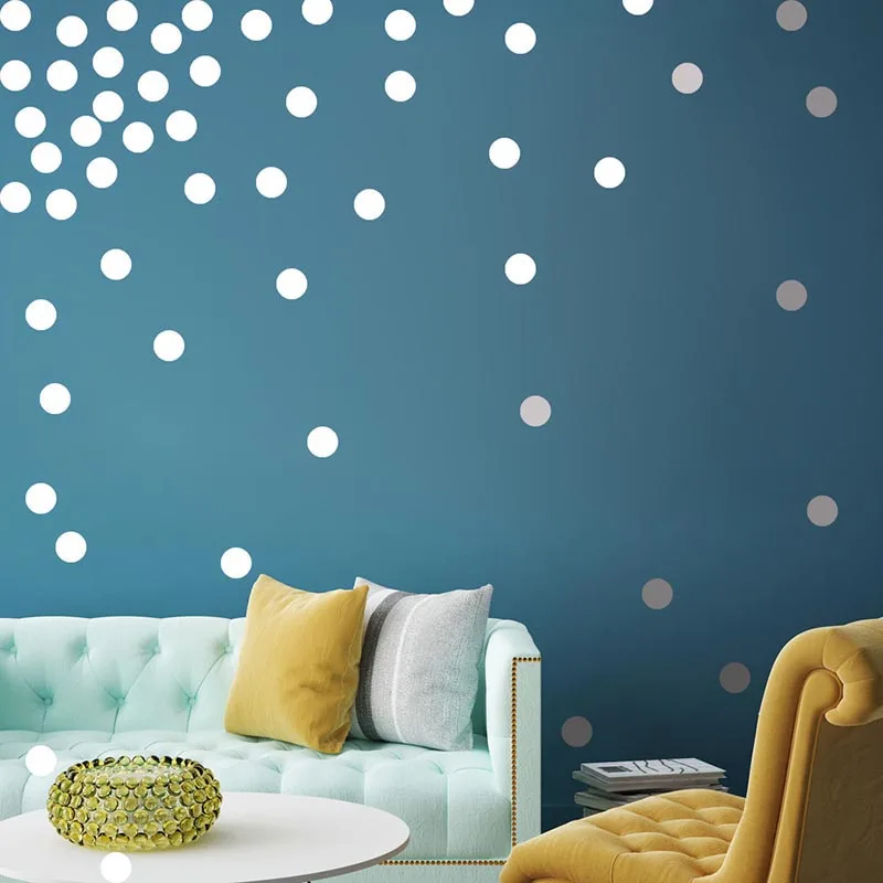 1 sheet 3/4/5 cm Dots Circles Removable Vinyl Wall Stickers Home Decor Wallpaper Warm Layout Baby Kids Bedroom Wall Art Decal