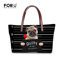 FORUDESIGNS Puppy Dog дизайнерские женские персональные сумки женские большие сумки-тоут с ручкой Femme сумка на плечо женская на молнии