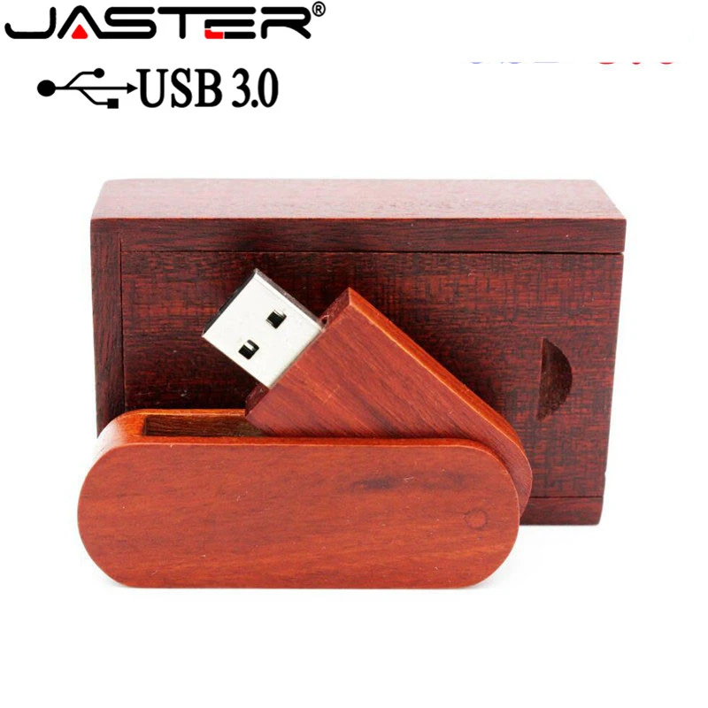 

JASTER cusotm gift usb pen drive 4- 32GB usb 3.0 memory flash stick thumb red swivel wooden usb 64GB (over 10 pcs free logo)