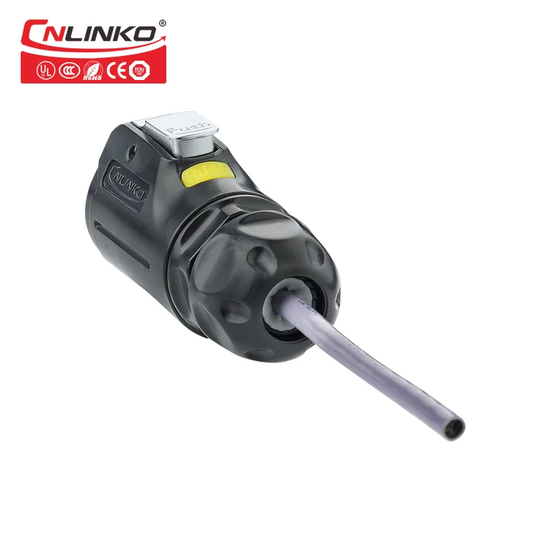 8 Pin M24 PBT Материал RJ45 штекер гнездо разъем с IP67 Электрический rj45 для Ethernet и