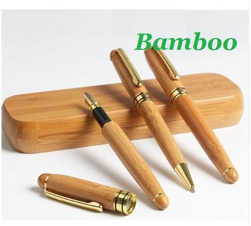 tijger geest Hiel Natural Bamboo Fountain Pen ,signature Pen , Ball Pen,business Affairs Gift  Pen - Fountain Pens - AliExpress