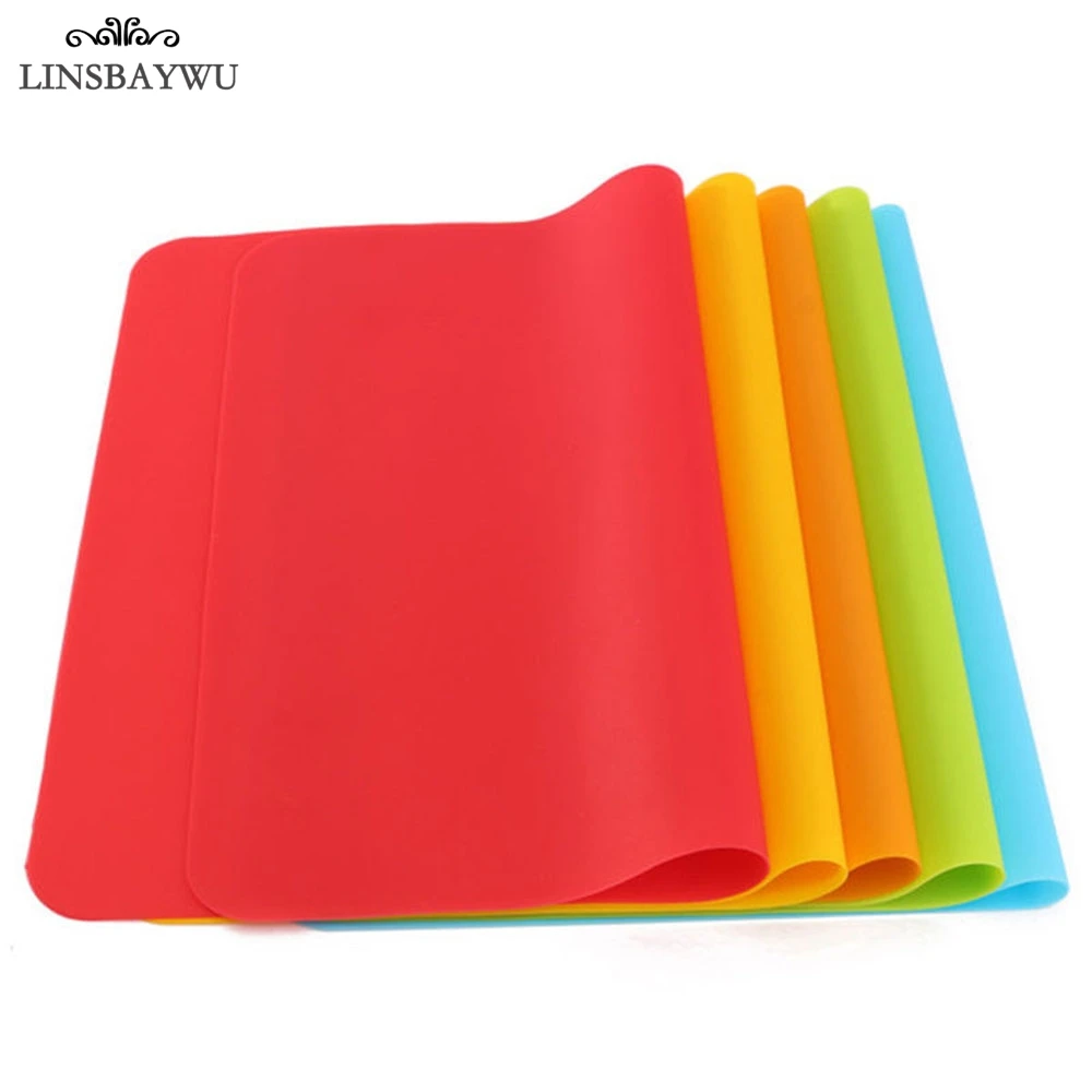 LINSBAYWU 40x30cm Silicone Mats Baking Liner Best Silicone Oven Mat Heat Insulation Pad Bakeware Kid Table Mat Hot Sale