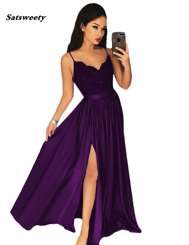 Evening-Dresses-Long-Spaghetti-Strap-Lace-Satin-Elegant-Formal-Party-Gowns-Sexy-Side-Split-Evening-Gowns (3)