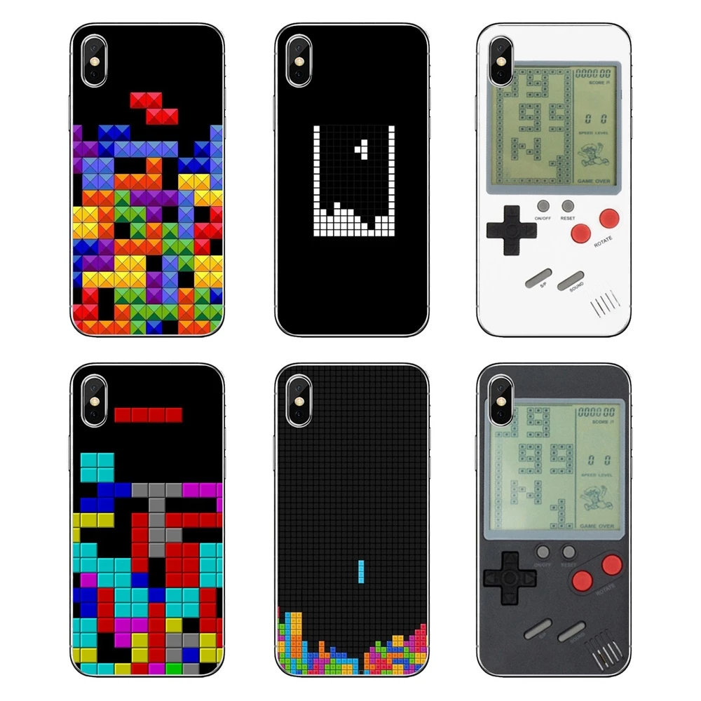 Прозрачный мягкий чехол-сумка для samsung Galaxy A5 A6 A7 A8 A9 J4 J5 J7 J8 2017 2018 Plus Prime Tetris в стиле