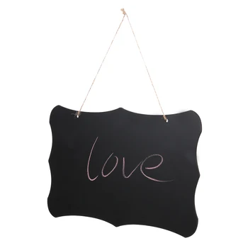 

Hanging Chalkboard Sign Double Sided Erasable Message Chalkboard with String Wedding Party Table Number Place Tag Rectangular