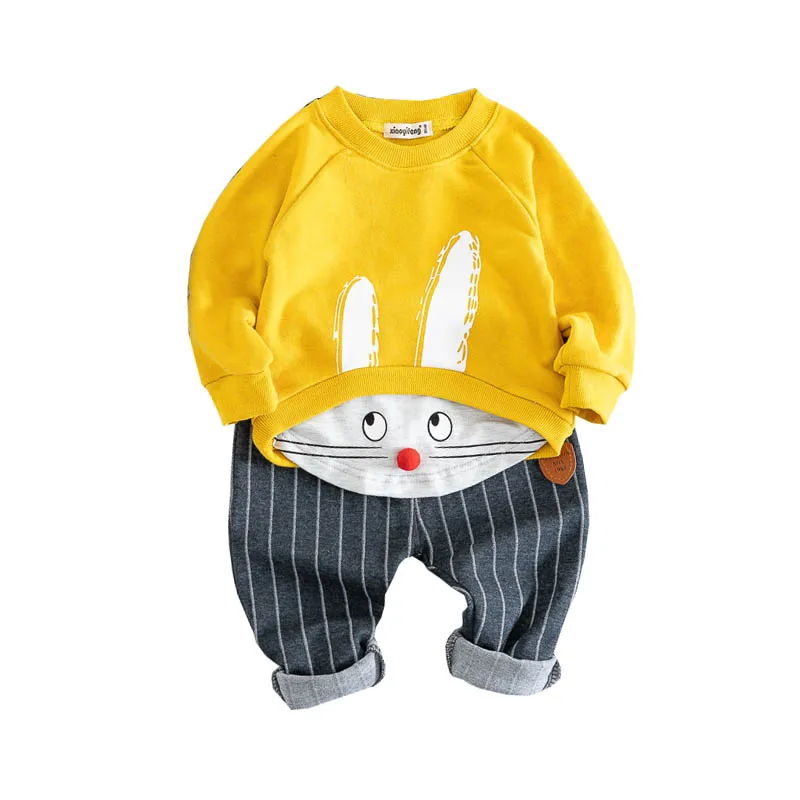 

Cotton Spring Autumn Set Active Casual Cartoon Kid Suit Children 2pcs Set Baby Boys Girls Clothing Baby Clothes Long Sleeve