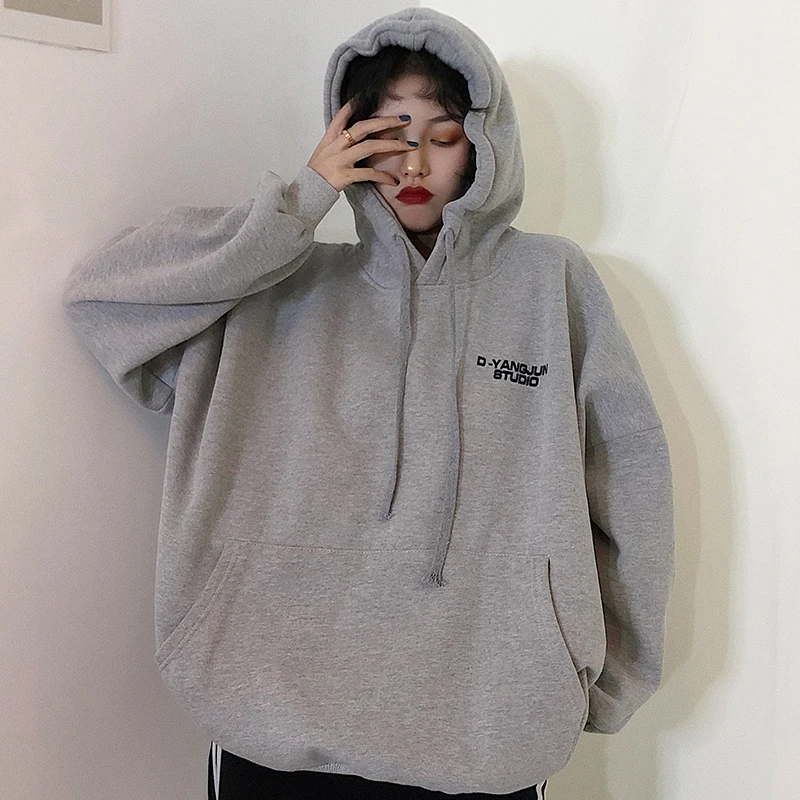  Fashion Sweatshirt Women 2019 Autumn Clothing Korean Ulzzang Harajuku Streetwear Fleece Hooded Swea