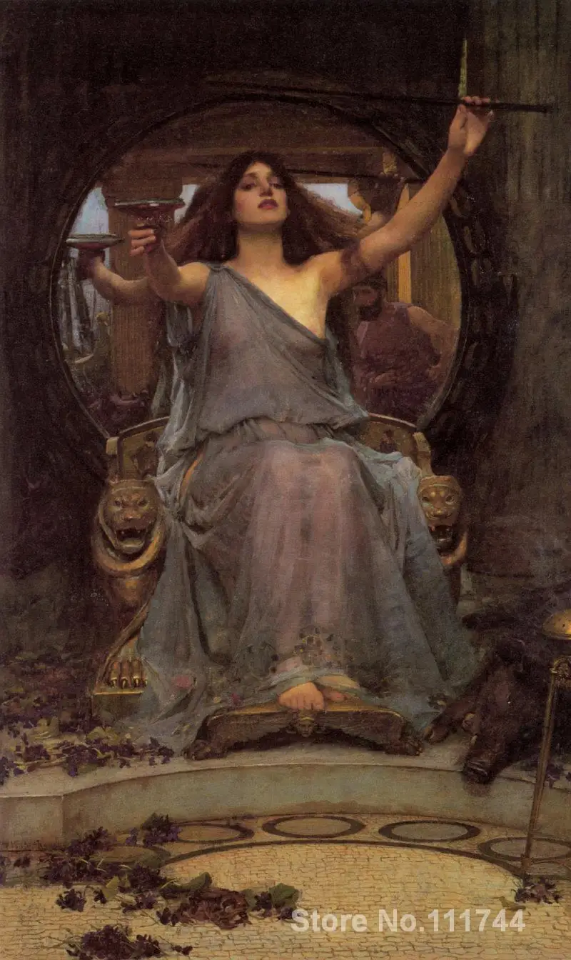 Работа для дома Circe предлагает чашку Ulysses Джон Вильям Waterhouse Картины Ручная