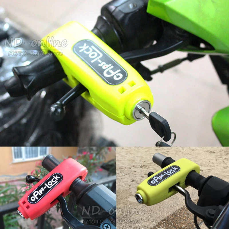 FD-MOTO Bloqueo de Seguridad de Motocicleta del Manillar Bloqueo de Palanca de Freno de Aleaci/ã/³n de Aluminio Astilla