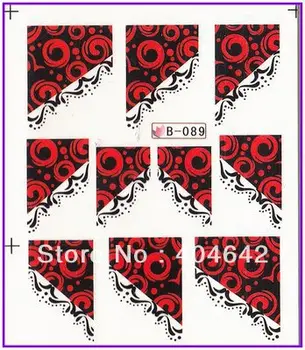 

50 PACKS / LOT Nail Art Water Transfers Stickers French Smile Style Crescent Nail Decals Stickers B serial