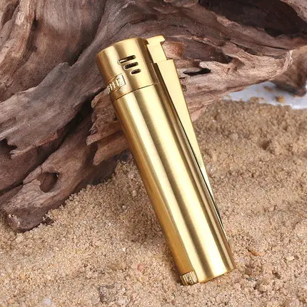 

Slim metal gas lighter. Can be put into the cigarette case