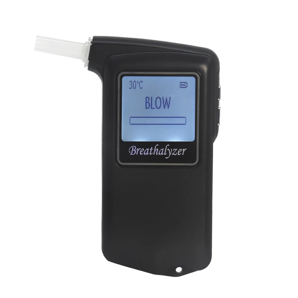 Портативный цифровой дыхательный спирт тестер Профессиональный полицейский Алкотестер анализатор детектор ЖК-дисплей мундштук алкотестер