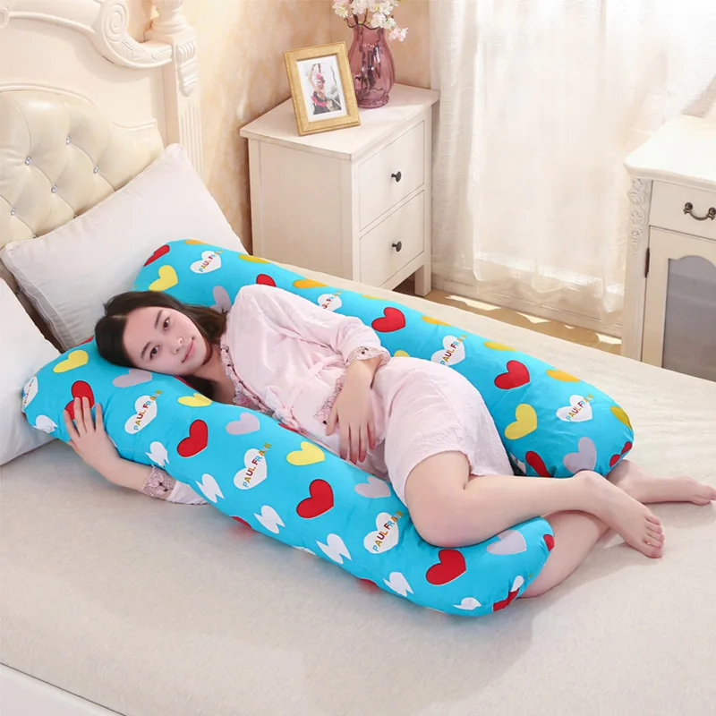 

130*80CM pregnancy Comfortable U shape Maternity pillows Body cartoon pregnancy pillow Women pregnant Side Sleepers cushion