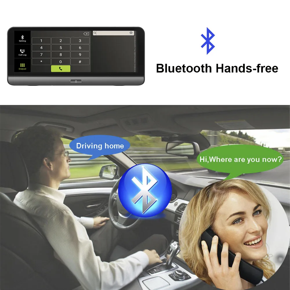 HGDO 3G/4G Автомобильный видеорегистратор Камера GPS 8 &quotAndroid 5 1 Bluetooth FHD 1080P WIFI