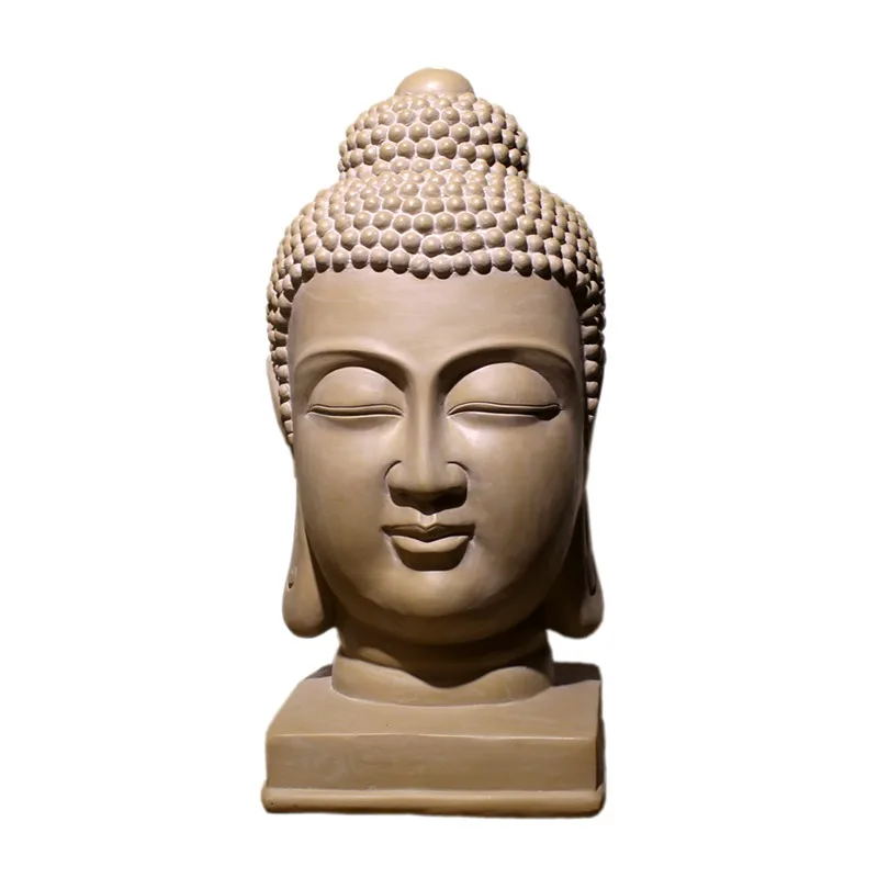Zen Buddha head statue ornaments living room TV office Home