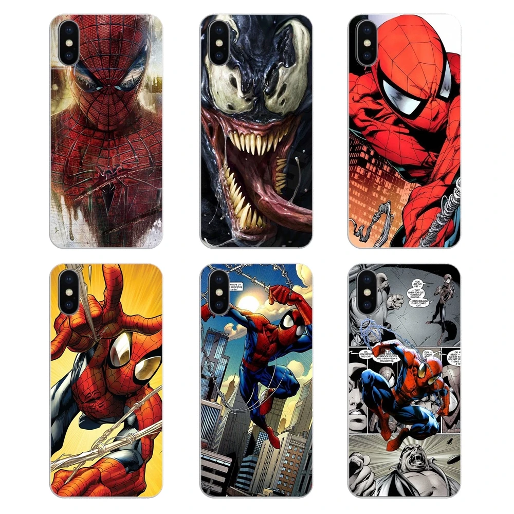 Comics Spiderman avengers Transparent Soft Shell Covers For Motorola Moto X4 E4 E5 G5 G5S G6 Z Z3 G3 C Play Plus |