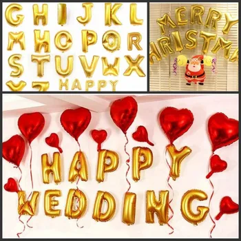 

New Arrival Set of 26 letters Foil Balloons for birthday party props and Wedding Decoration Free Shipping