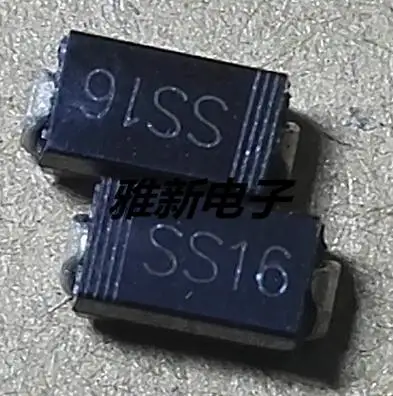 100pcs SS16 SR160 SB160 SMD Schottky Barrier Rectifier Diode 1A 60V DO-214AC SMA | Электронные компоненты и