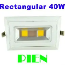 Прямоугольный утопленный светодиодный блок освещения 40 W 30 W COB локальное освещение вращающийся lamparas de techo luces кухня 110 V-240 V DHL 10 шт