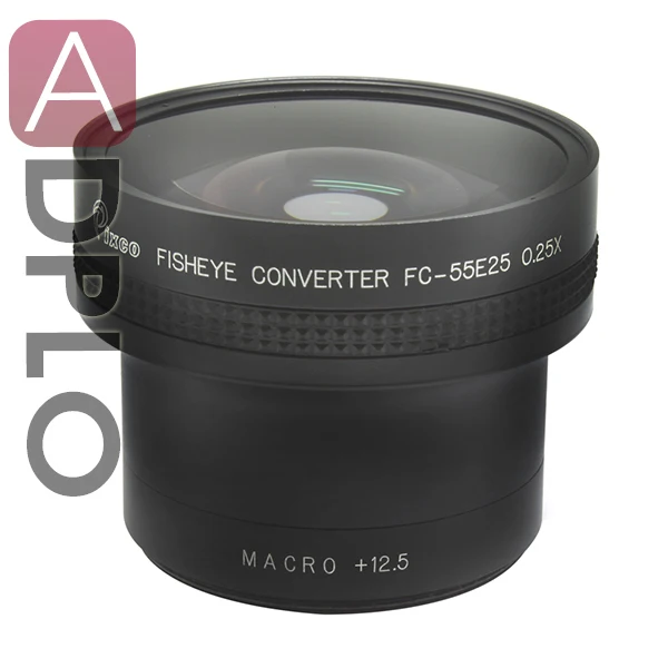 Pixco 55mm 0.25X Super Fisheye Wide Angle Lens Suit For Canon Nikon Sony Pentax Camera Lens