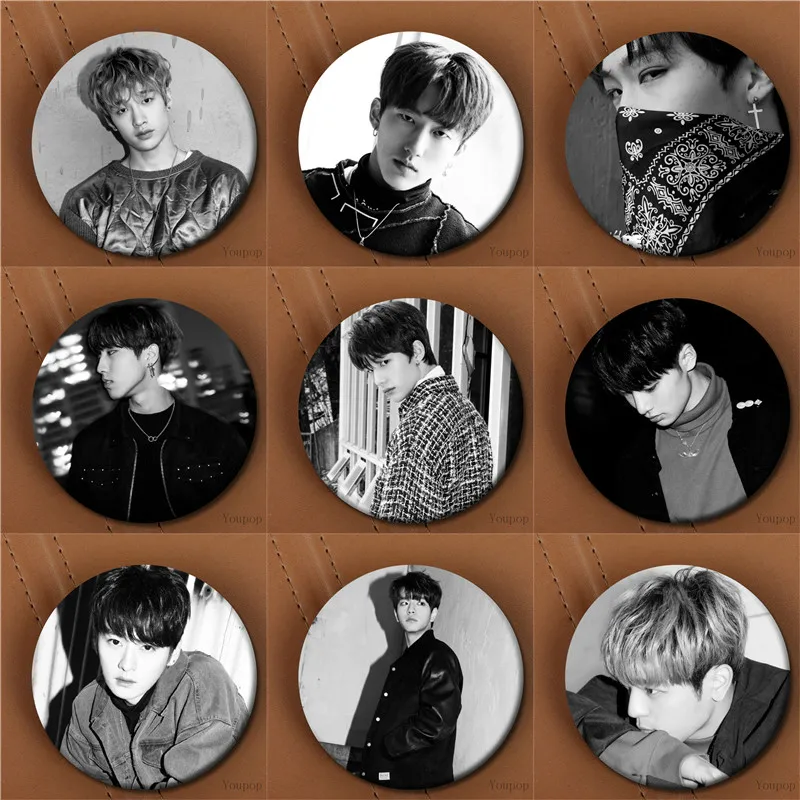 

Youpop KPOP Stray Kids Pre-Debut Album Mixtape StrayKids Bang Chan I.N WOOJIN Photo Badge Pins Brooches for Clothes Hat Backpack
