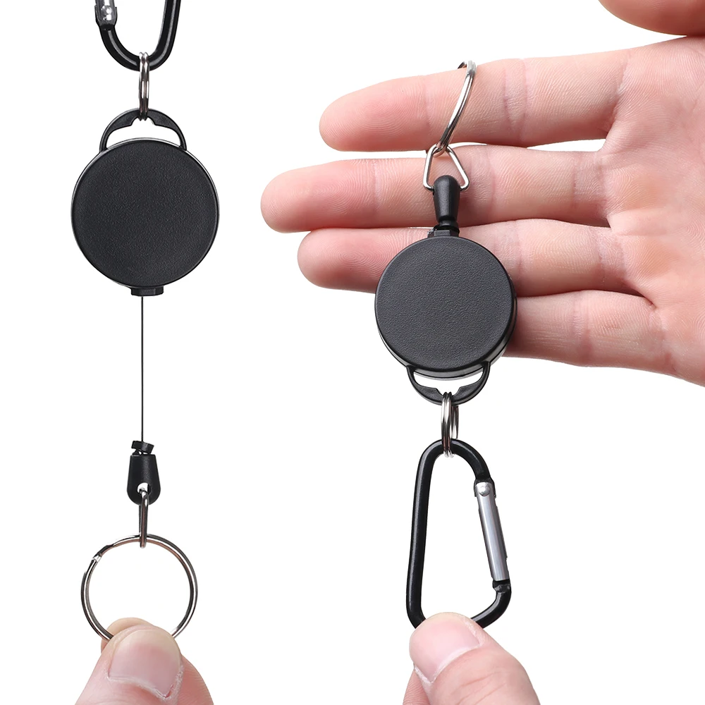 1PCS Badge Reel Retractable Recoil Yoyo Ski Pass ID Card Holder Key