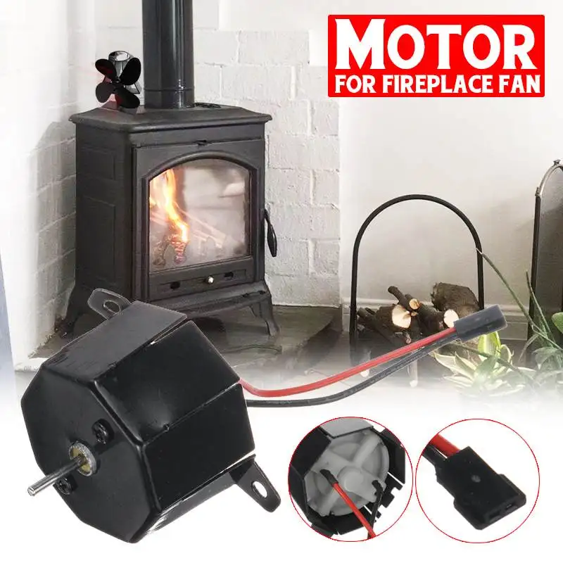 

Home Fireplace Heat Powered Stove Fan Motor Heat Distribution komin Log Wood Burner Quiet Fan Motor Fireplace Accessories