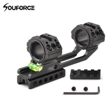 США Тактический тяжелый Dute 3 винт диаметр 25,4/30 мм с пузырьковым уровнем подходит 20 мм Вивер рейку крепление для винтовки Охота